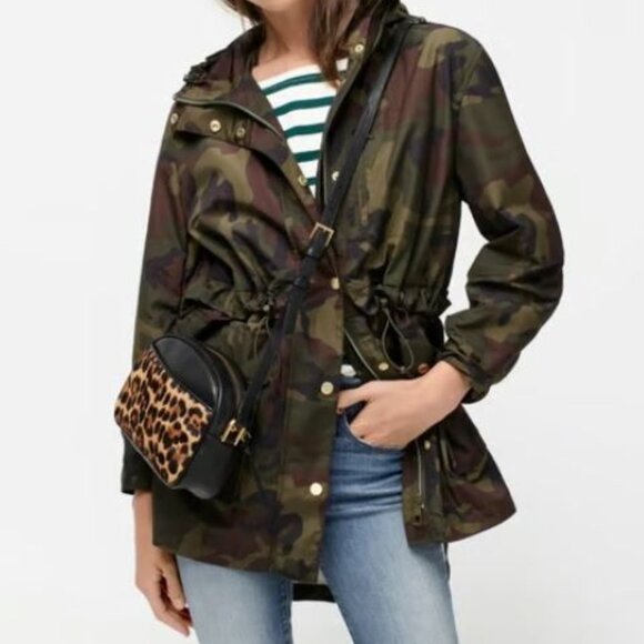 J.Crew Perfect Rain Jacket in Camo - Picture 1 of 5